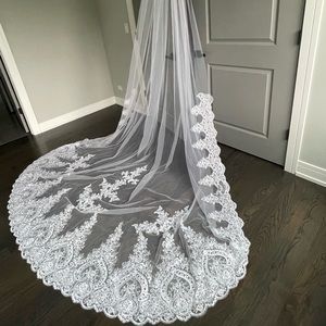 White sequenced Cathedral veil!